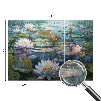 Tapeta fotograficzna samoprzylepna z motywem kwiatów stawu