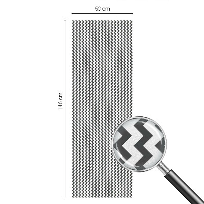 Mleczna naklejka na okno Zygzak wzór