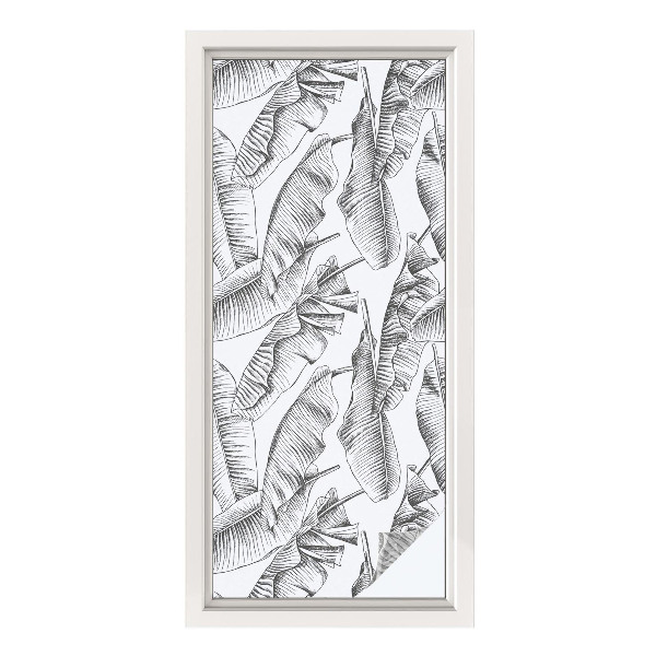 Naklejka na okno dająca prywatność Tropikalne liście