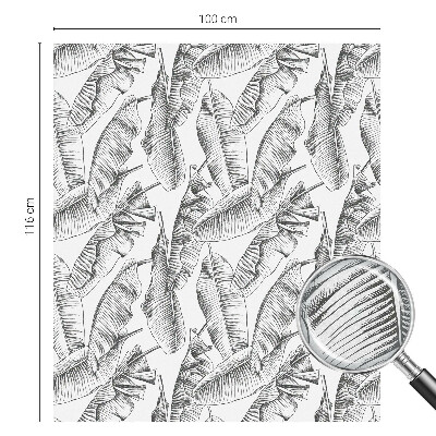 Naklejka na okno dająca prywatność Tropikalne liście