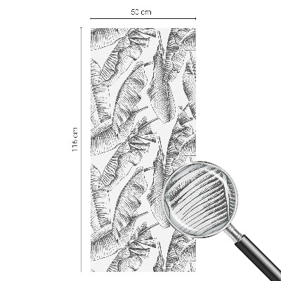 Naklejka na okno dająca prywatność Tropikalne liście
