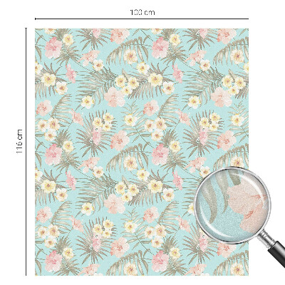 Folia okienna zapewniająca prywatność Tropikalny wzór