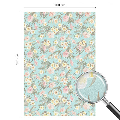 Folia okienna zapewniająca prywatność Tropikalny wzór