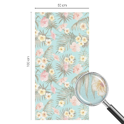 Folia okienna zapewniająca prywatność Tropikalny wzór