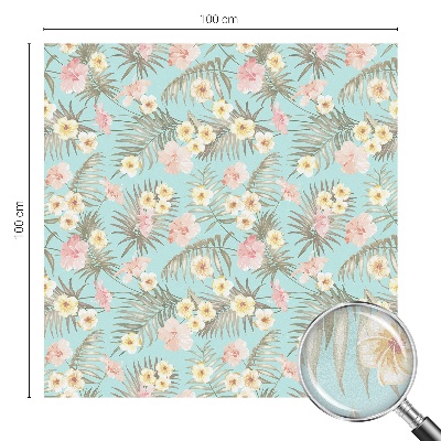 Folia okienna zapewniająca prywatność Tropikalny wzór