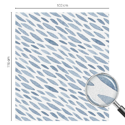 Mleczna naklejka na okno Niebieskie pociągnięcia