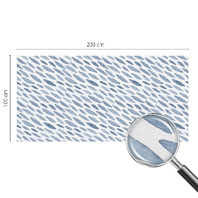 Mleczna naklejka na okno Niebieskie pociągnięcia