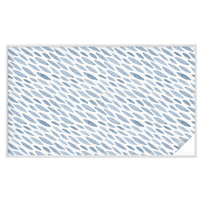 Mleczna naklejka na okno Niebieskie pociągnięcia