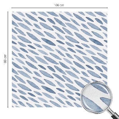 Mleczna naklejka na okno Niebieskie pociągnięcia