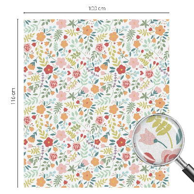 Folia okienna zapewniająca prywatność Kwiatowy wzór