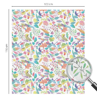 Mleczna naklejka na okno Barwna kompozycja