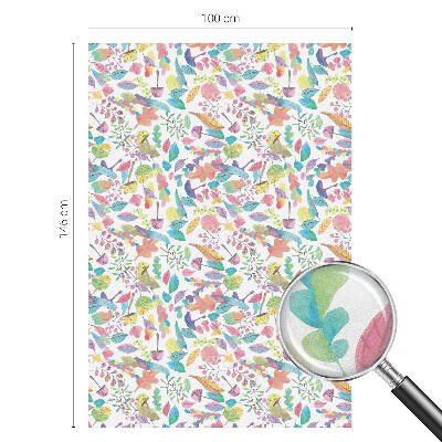 Mleczna naklejka na okno Barwna kompozycja