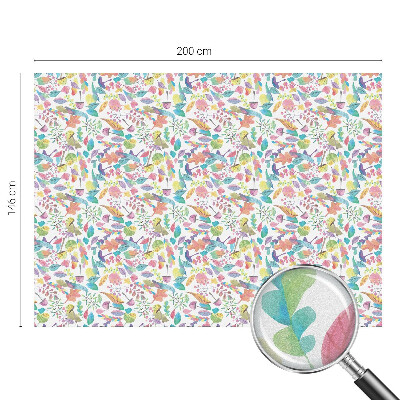 Mleczna naklejka na okno Barwna kompozycja