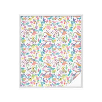 Mleczna naklejka na okno Barwna kompozycja