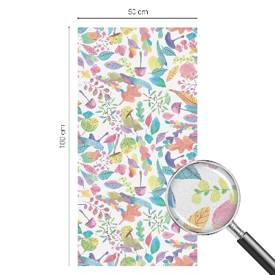 Mleczna naklejka na okno Barwna kompozycja