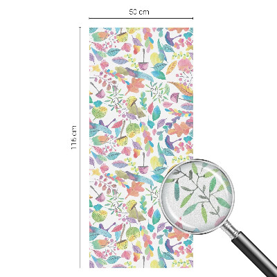 Mleczna naklejka na okno Barwna kompozycja