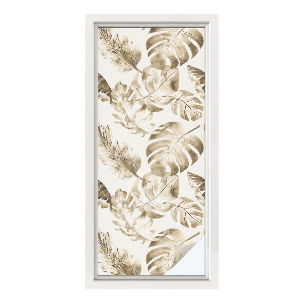 Naklejka na okno mleczna witraż Tropikalne rośliny