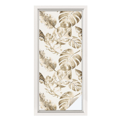 Naklejka na okno mleczna witraż Tropikalne rośliny