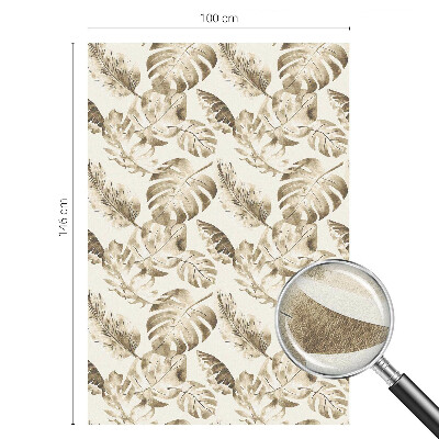 Naklejka na okno mleczna witraż Tropikalne rośliny