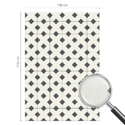 Mleczna naklejka na okno Diamenty czarno-białe