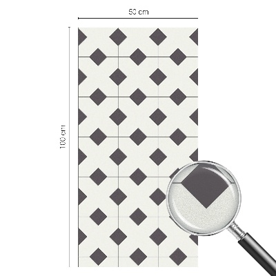 Mleczna naklejka na okno Diamenty czarno-białe