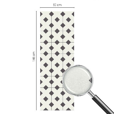 Mleczna naklejka na okno Diamenty czarno-białe