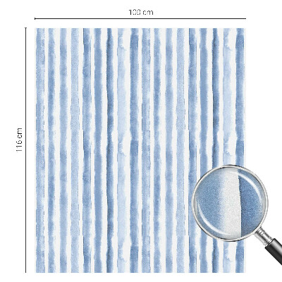 Naklejka na okno mleczna witraż Błękitne pasy