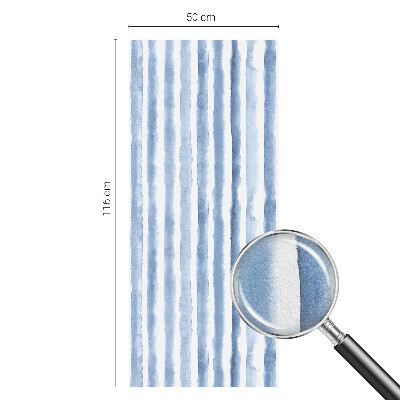 Naklejka na okno mleczna witraż Błękitne pasy