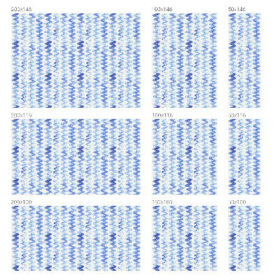 Mleczna naklejka na okno Niebieskie fale