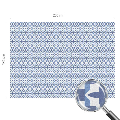 Naklejka na okno mleczna witraż Niebieska mozaika