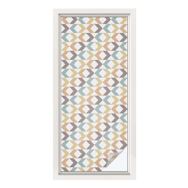 Folia okienna zapewniająca prywatność Geometryczne romby