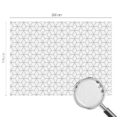 Mleczna naklejka na okno Kropkowane romby