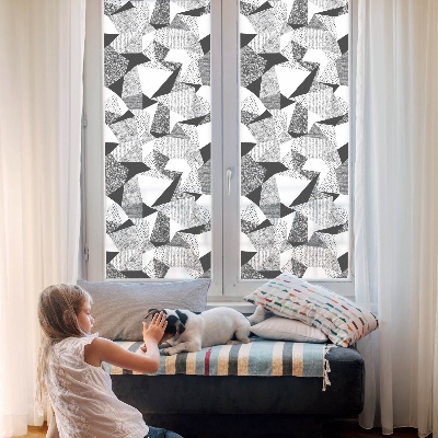 Naklejka na okno mleczna witraż Geometryczne figury