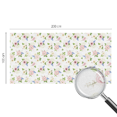 Folia okienna zapewniająca prywatność Kwiatowy wzór