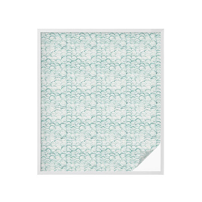 Naklejka na okno mleczna witraż Zielona fala