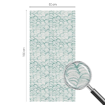 Naklejka na okno mleczna witraż Zielona fala