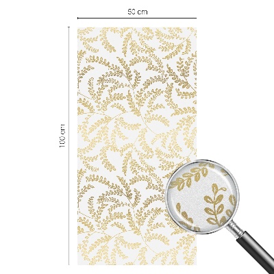 Naklejka na okno mleczna witraż Roślinny wzór