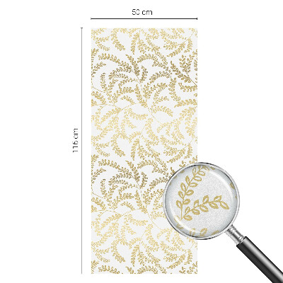 Naklejka na okno mleczna witraż Roślinny wzór