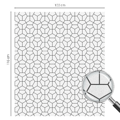 Folia okienna zapewniająca prywatność Geometryczne kostki