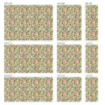 Mleczna naklejka na okno Owocowy wzór