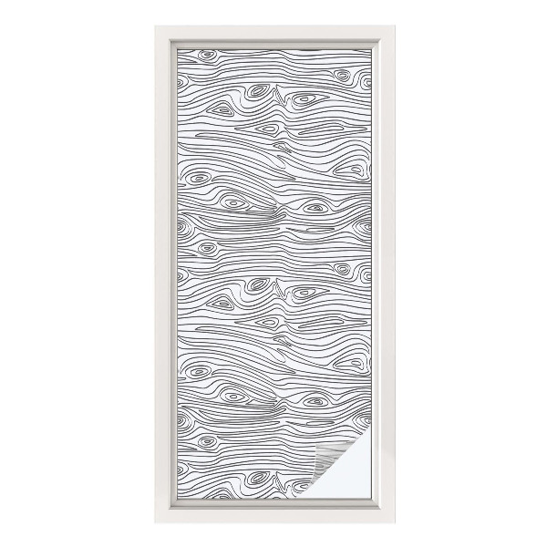 Folia okienna zapewniająca prywatność Linie drewna