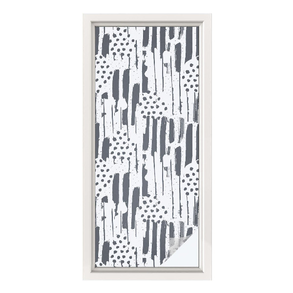 Folia okienna zapewniająca prywatność Pasy i kropki