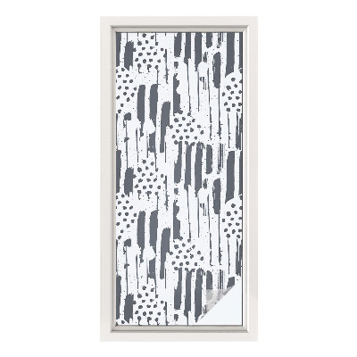 Folia okienna zapewniająca prywatność Pasy i kropki