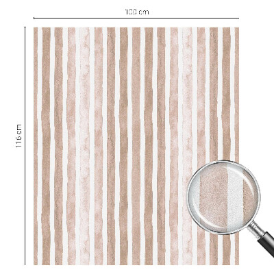 Mleczna naklejka na okno Brązowe pasy