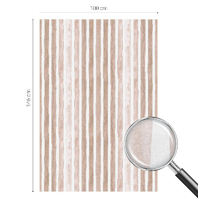 Mleczna naklejka na okno Brązowe pasy