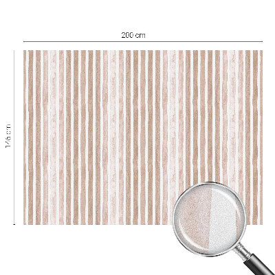 Mleczna naklejka na okno Brązowe pasy