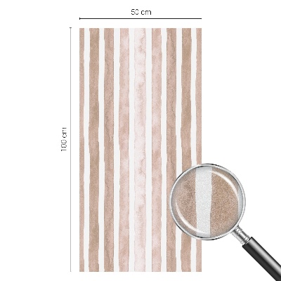 Mleczna naklejka na okno Brązowe pasy