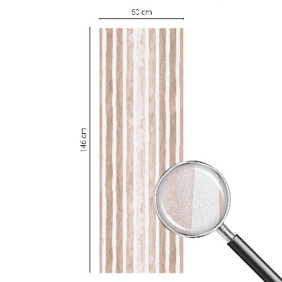 Mleczna naklejka na okno Brązowe pasy