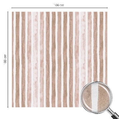 Mleczna naklejka na okno Brązowe pasy