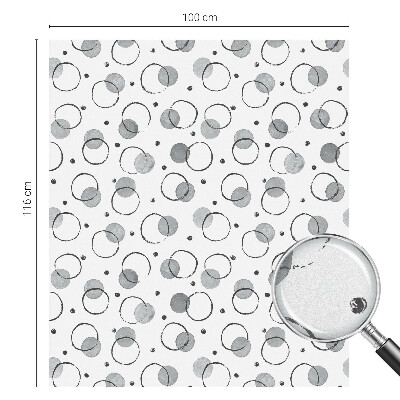 Naklejka na okno mleczna witraż Szare koła